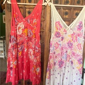 Bundle of 2 Free People intimately free Floral Dresses